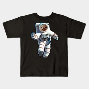 Sloth Space Walk Kids T-Shirt